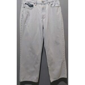 Abercrombie Slouchy Jean Tag 31 100% Cotton Light Wash Wide Leg Mid Rise